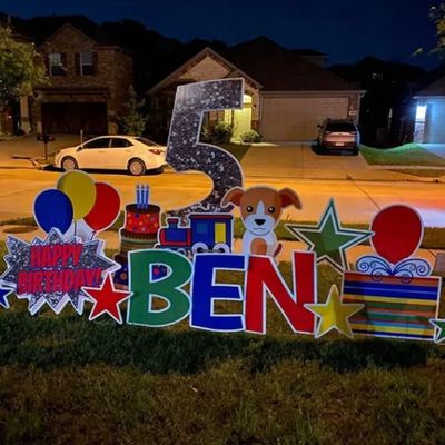 পুনরায় ব্যবহারযোগ্য এবং কাস্টমাইজযোগ্য ইয়ার্ড কার্ড আউটডোর জন্মদিনের জন্য উপযুক্ত বার্ষিকী ব্যবসা প্রচার এবং আলংকারিক প্রদর্শনী